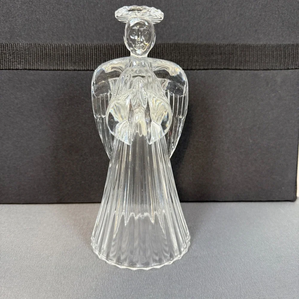 Clear Glass Angel‎ Candle Holder Taper Votive Tealight Table Decor